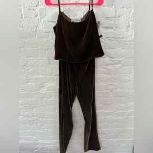 Vintage • Carlisle Brown Velvet Two-Piece Set